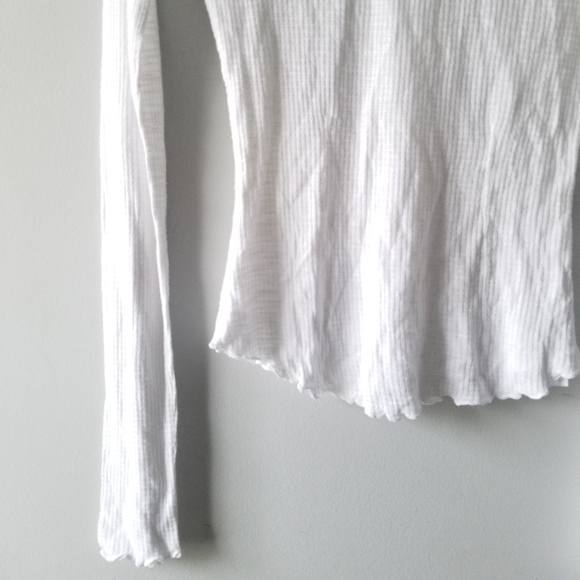 Free People Make It Easy Thermal Waffle Knit Top Small - Picture 6 of 10